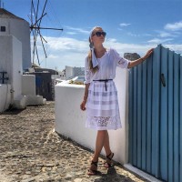 Топ – модель Елена Кулецкая в Греции отмечает свадебный юбилей