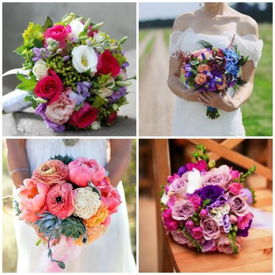 Цвет свадебного букета невесты
