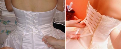 Как зашнуровать свадебное платье с корсетом?