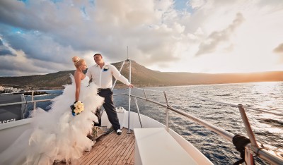 Свадьба на борту яхты – оригинальное и современное решение
