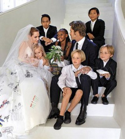 Брэд Питт и Анджелина Джоли признались, что дети были в восторге от их свадьбы