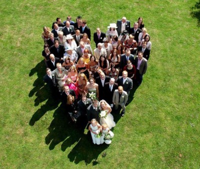 Съемка свадебного торжества с использованием квадрокоптера